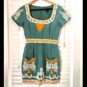 French Connection embroidered mini dress